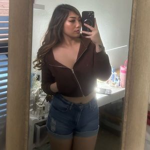 Super cute cover up brown jacket